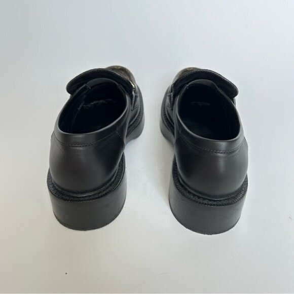 Louis Vuitton Academy Monogram Black Chunky Leather Loafers sz 39 - Picture 7 of 14